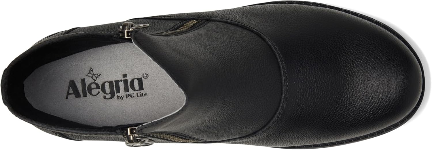 Alegria Womens Rorie Double Zipper Flat Comfort Boots