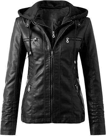 Lolvmvchi Winter Jackets For Women Belt Collar Leather Slim Suit Stand Coat Motorcycle WomenS Coat
