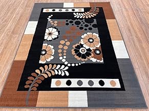 Modern Comfort: Power-Loomed Carpets for Living Room- Every Space Area Rug Color Grey Size 4x5.5 Feet (110x173cm)