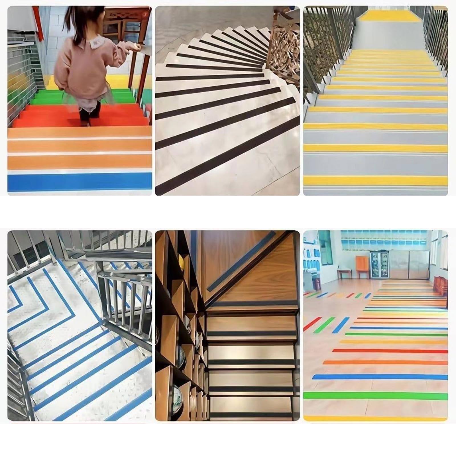 Cinta de seguridad antideslizante de 1-3-5-15-20 m, tira antideslizante de tracción, peldaños autoadhesivos para rampas, escalones, escaleras (azul - 100 mm de ancho, 20 m)