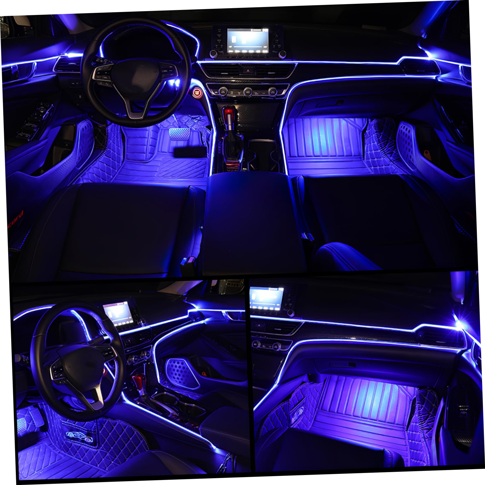 GLEAVI 2piezas Luces Led Ambientales para Interior De Automóvil Iluminación Decorativa USB Instalación Sin Daños Diseño y Consumo Ilumina Tu Experiencia De Conducción