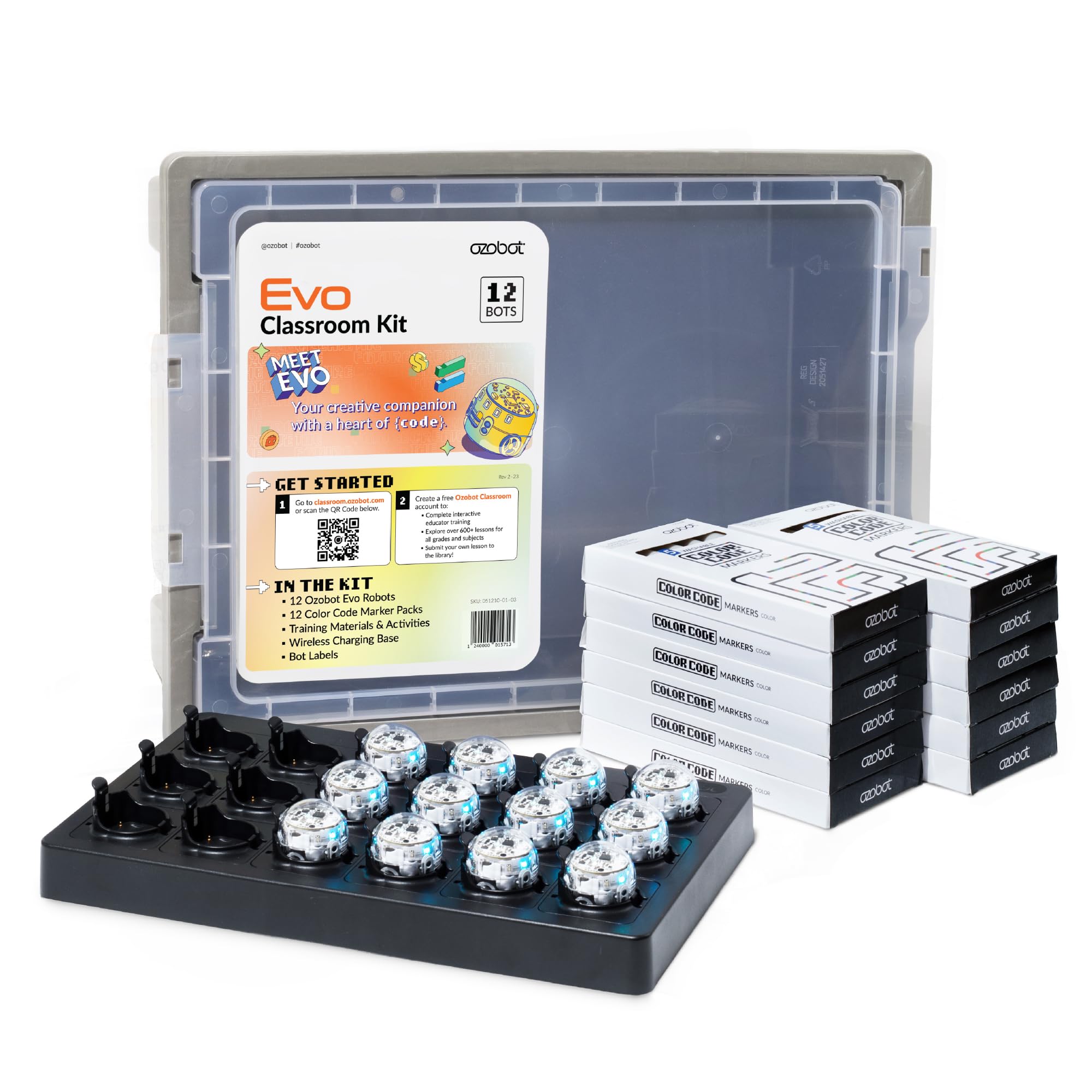 Amazon.com: Ozobot Evo 12 Bot Classroom Kit | Ages 5-11 | STEM
