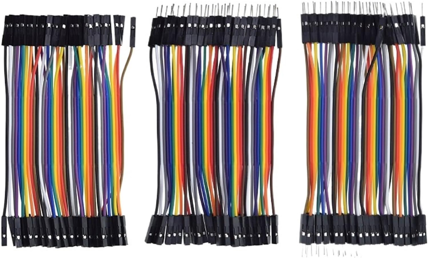 40PCS Line 10/20/30cm Male to Male + Female to Male and Female to Female Jumper Wire Cable(120PCS X1 Set 10CM)