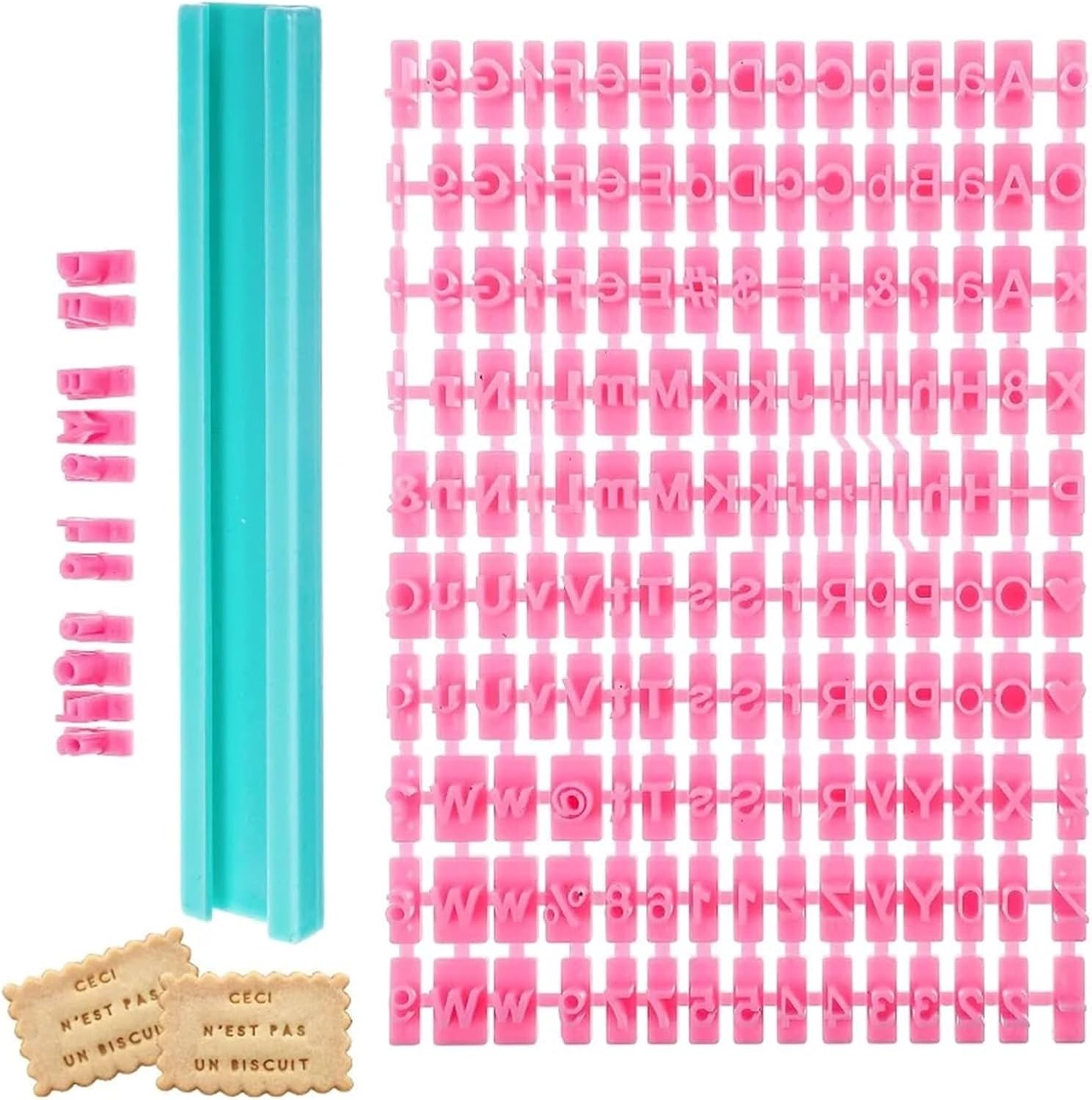 Cookie Letter Number Stamp 6 Set Baking Molds - Alphabet Number Press Stamp For DIY Cookie Cake Making