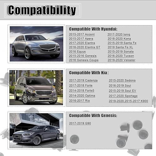 Miniatura 6 de Clip de retención tipo 20 piezas, motor de parachoques debajo de la cubierta Fender Liner Fastener Clip de retención tipo empuje, compatible con