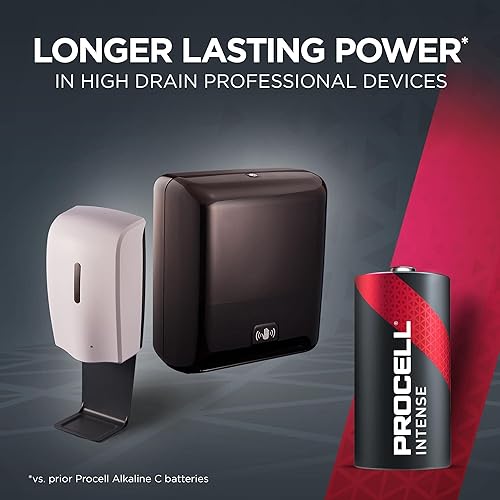 Miniatura 4 de PROCELL Intense C Cell - Baterías alcalinas de alto rendimiento (paquete de 72), 10 años de vida útil, paquete de valor a granel para dispositivos