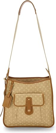 Pre-loved Beige Monogram Mini Lin Besace Mary Kate, Beige