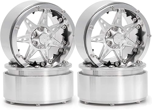 Miniatura 8 de LAFEINA 110 RC Crawler Metal 2.2 pulgadas Beadlock Ruedas Llantas para 110 RC Crawler Car Axial SCX10 RR10 Wraith 90048 Traxxas TRX4 G500 TRX6 G63