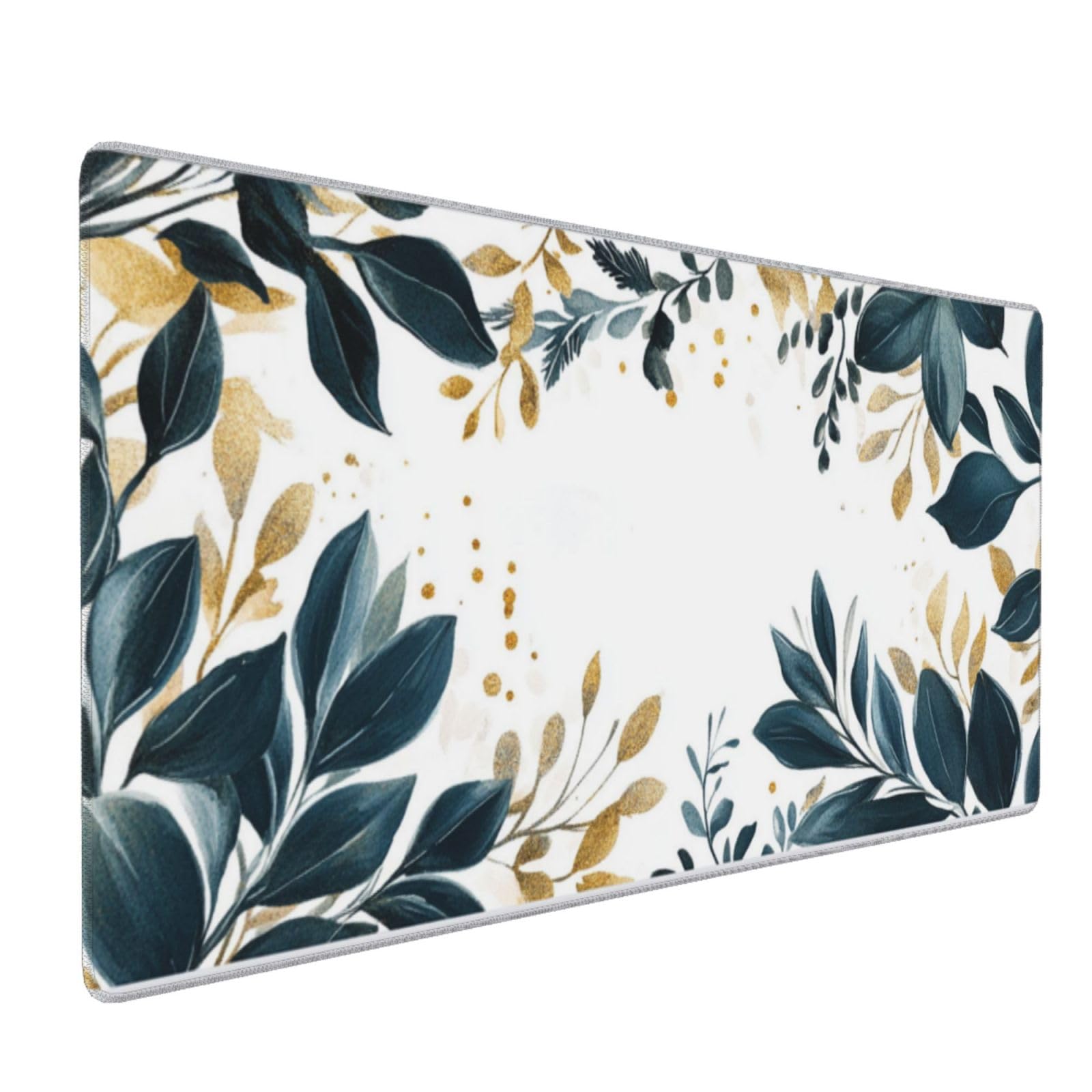 Tapis de Souris XXL 90 x 40 cm, Vert & Feuille Tapis de Bureau G671