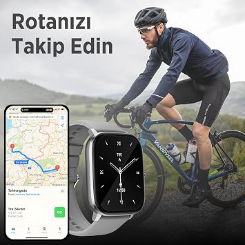 Bix SW03 2.01” TFT Widescreen, IP67 Waterproof iOS & Android Compatible Smartwatch (Grey) with Sports Health Tracking and Bluetooth 5.2 Phone Calling