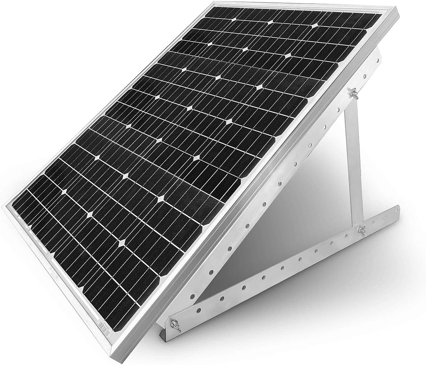 Newpowa Adjustable Solar Panel Tilt Mount Brackets Kit Folding Tilt Legs, Installed for 100 150 200 Watt for Off-Grid, RV, Roof, Boat (27inch Width)