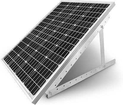 Newpowa Adjustable Solar Panel Tilt Mount Brackets Kit Folding Tilt Legs, Installed for 100 150 200 Watt for Off-Grid, RV, Roof, Boat (27inch Width)