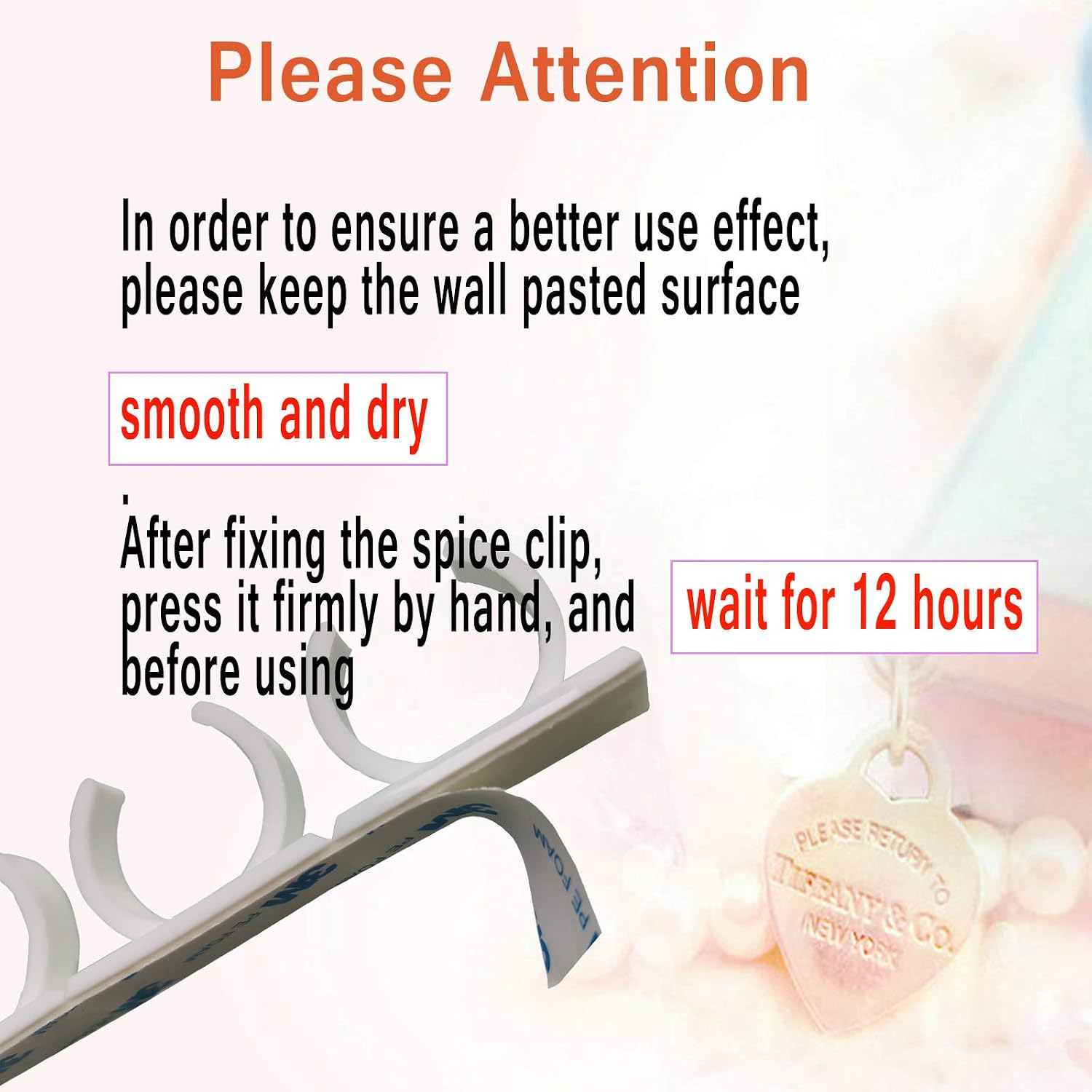 HSIULMY 20 Jar Spice Gripper Clip Strips for Kitchen Universal Spice Rack,Extra Strength Adhesive Spice Racks Gripper Clips Strips,Magnetic Spice Rack Gripper Clips