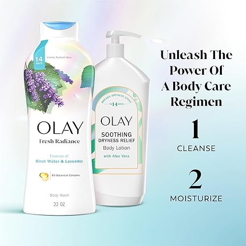 Miniatura 9 de Olay Gel de baño para mujer, resplandor fresco, refrescante y renovador, fabricado con limpiadores a base de plantas, complejo botánico B3, para