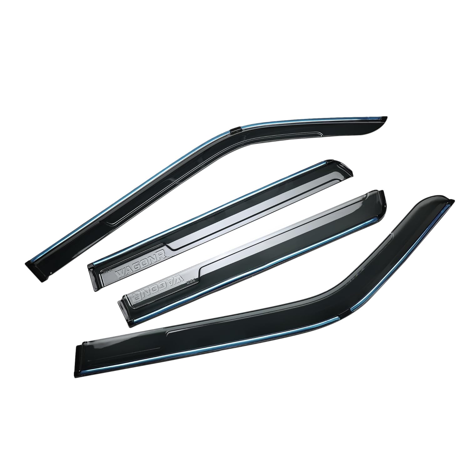 SIPL Car Door Visor Rain Guard with Chrome Liner SPF Protected Car Rain