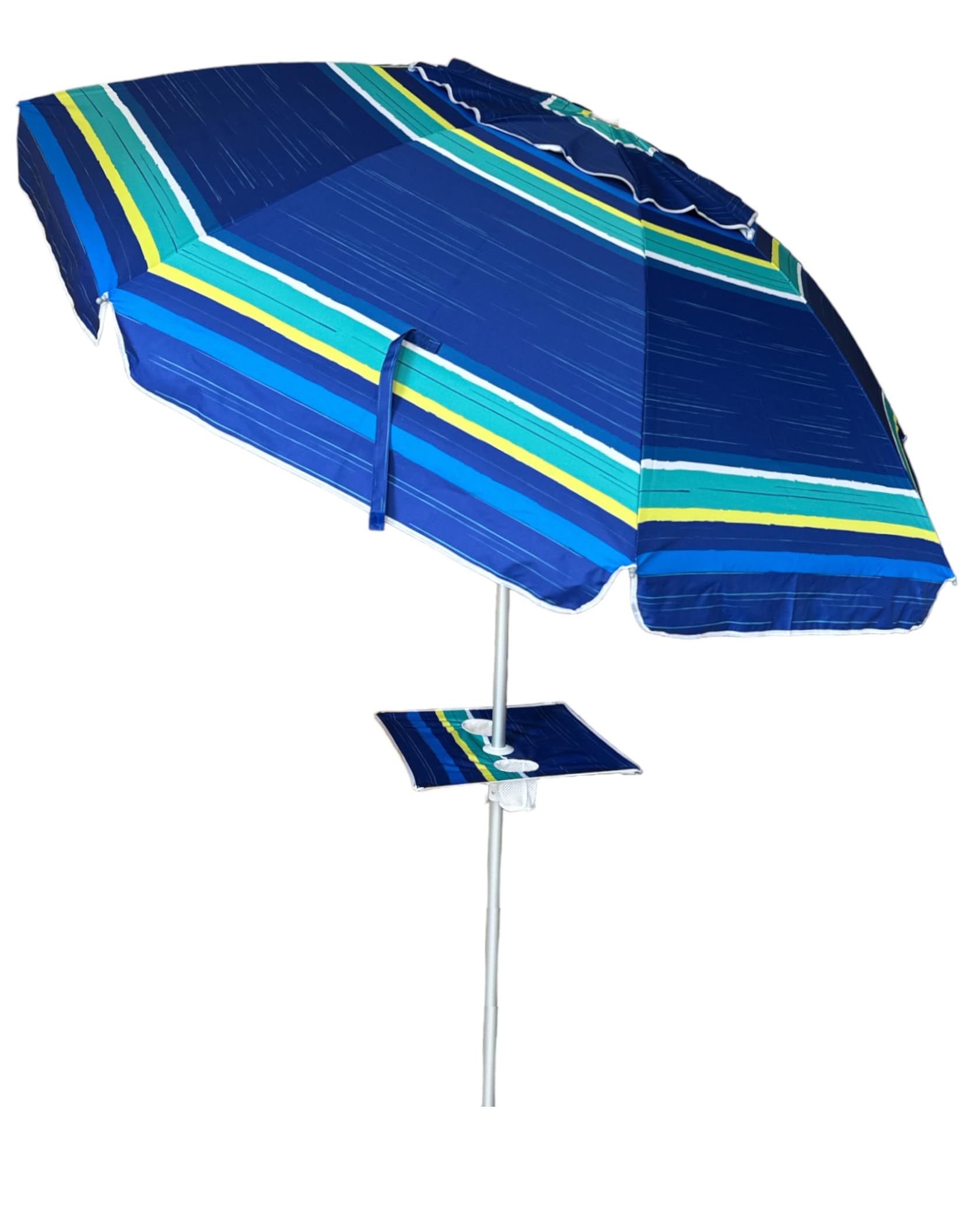 eacommerce Ombrellone da Spiaggia Mare 220 cm in Alluminio Inclinabile con Picchetto e Tavolino incluso