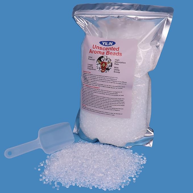 YILIN 3lb Unscented Aroma Beads for Car Freshies, Clear