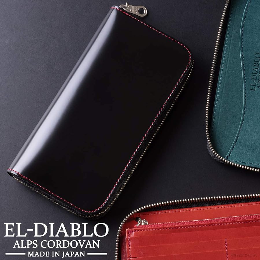 EL-DIABLO コードバン ラウンドファスナー長財布　未使用級 エルディアブロ EL-DIABLO EL－DIABLO 財布 メンズ 長財布