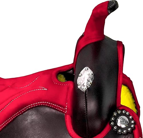 Miniatura 7 de Deen, Enterprises Classic Barrel Racing - Sillín de caballo sintético occidental hecho a mano con barril ligero, silla de montar para carreras de