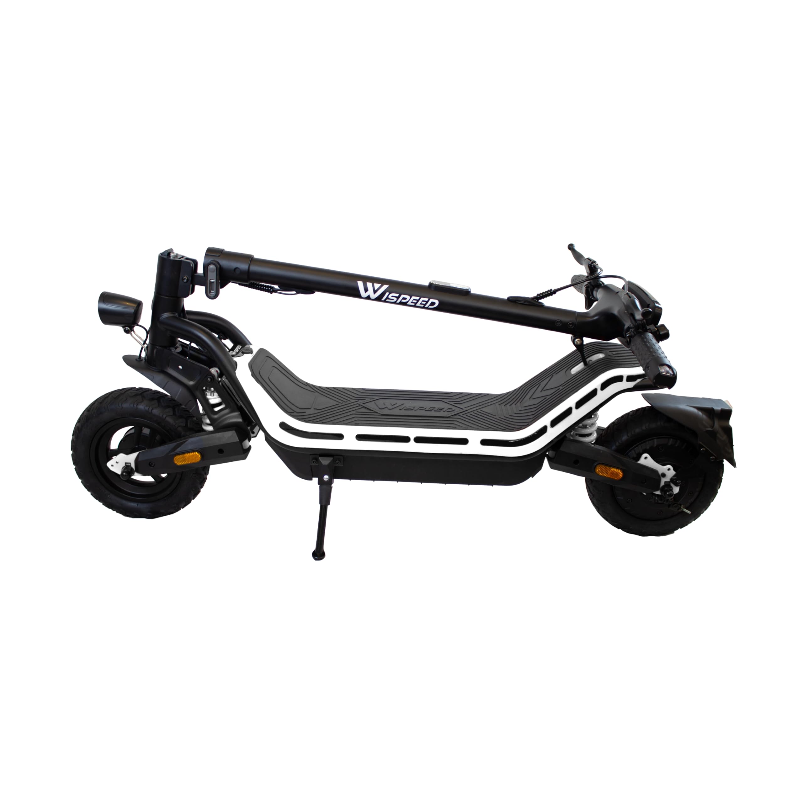 Wispeed - SUVPILOT 480 - Trotinette électrique Off Road - 900 W - Pliable - Pneu Cross 10" - 60km - 25km/h - Deck Ultra Large 20cm - IP65 - IPX6 - Écran LED - Double Frein - Double Suspension - Noir