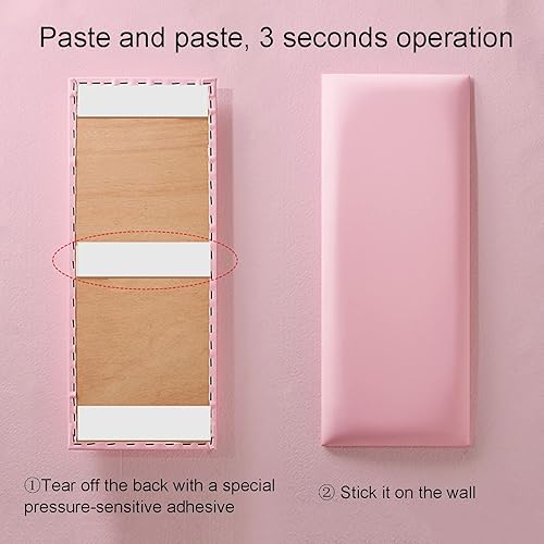 Miniatura 7 de WIGING Acolchado de pared 3D anticolisión para niños, cojín protector de pared de 19.7 x 7.9 x 1.2in, autoadhesivo de poliuretano impermeable, para