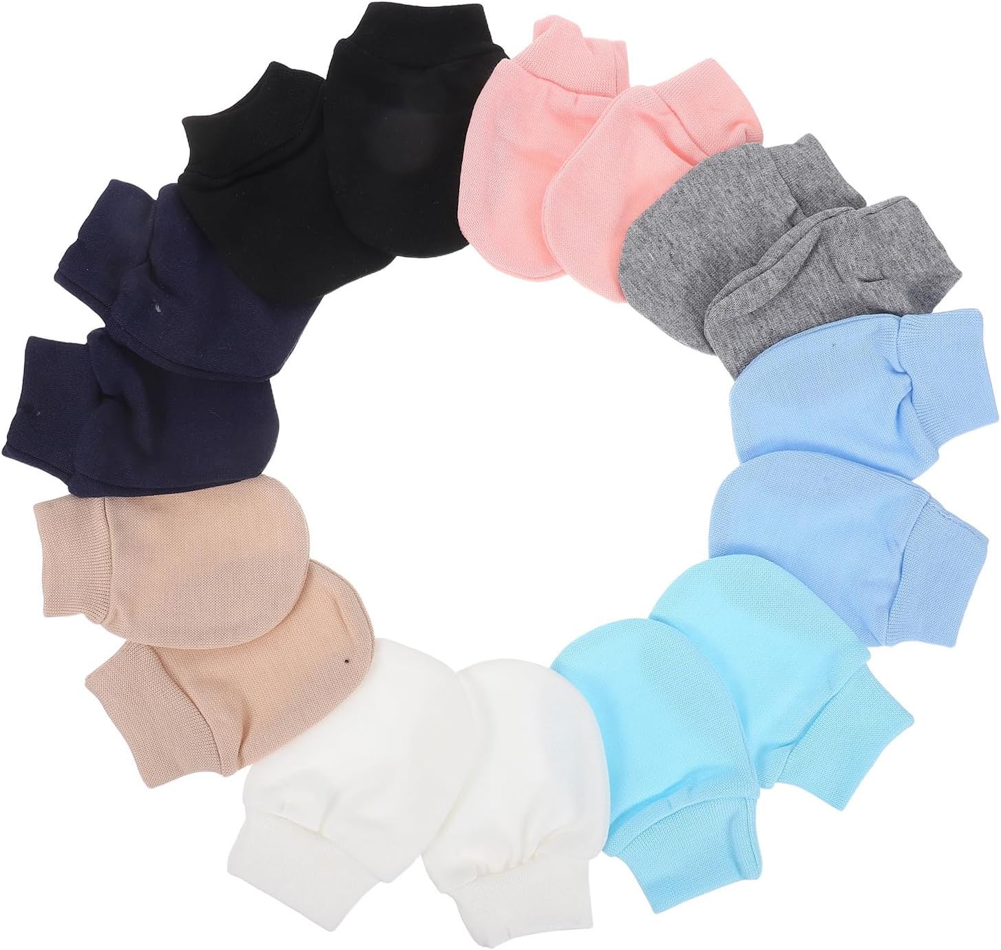 Garneck 8 Pairs Cotton Mittens Newborn Soft Breathable Gloves for Infants 0-12 Months Hygienic Softness and Scratch Protection for Hand Care