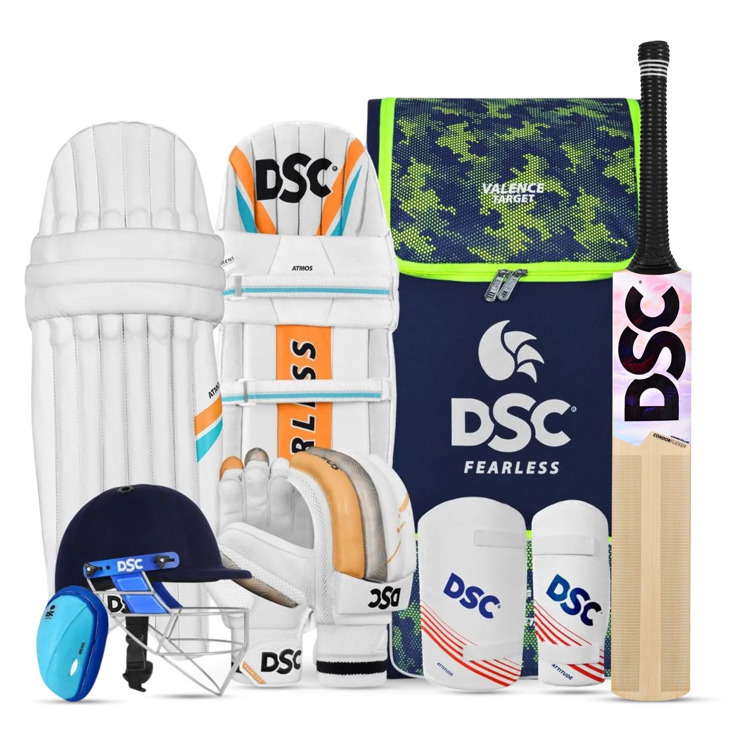 DSCPremium Complete Kit with Helmet Cricket Kit Size 5