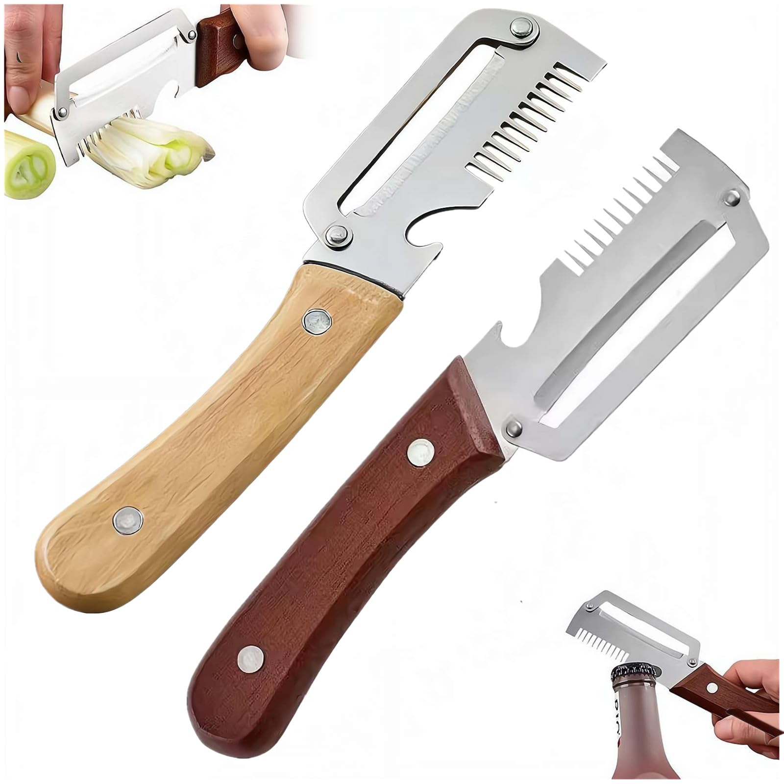 Amazon | 【多機能 3in1】野菜ピーラー 皮むき器 栓抜き 千切り