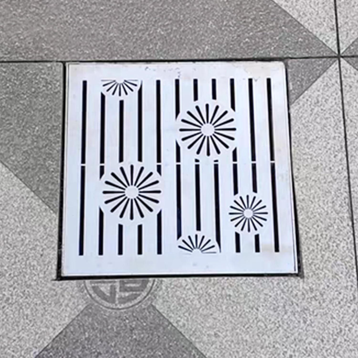 Sturdy Metal Outdoor Drain Grate Cover, Removable 4x4 to 11.75x11.75 Inch Sizes, Durable Square Channel Drainage Solution for Yard and Garden, Rust-Resistant Design