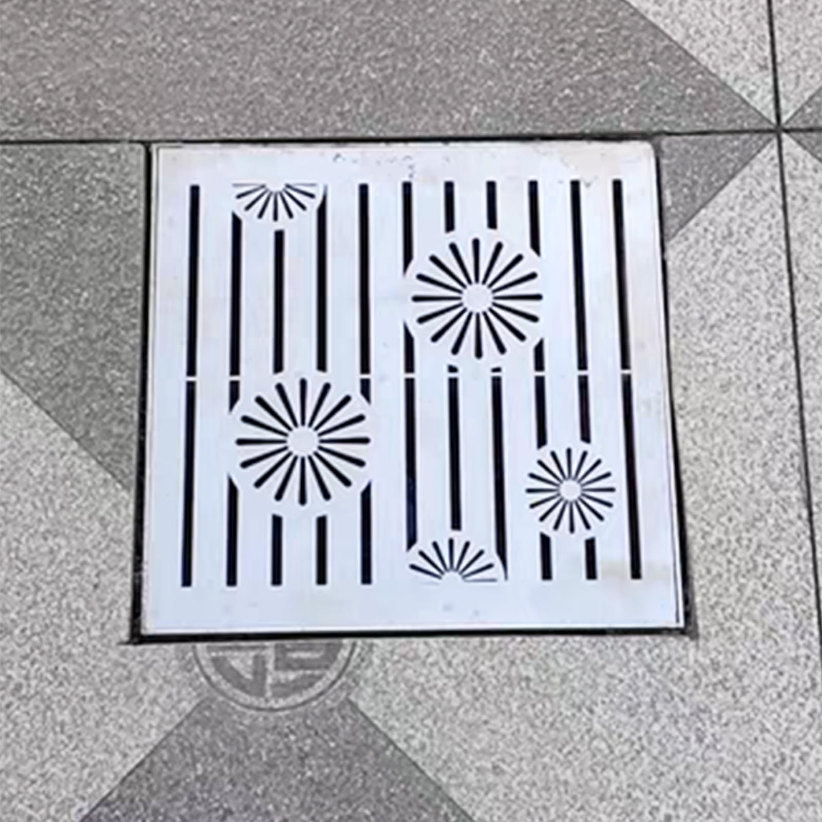 Grille De Drainage Extérieure Acier Inox 304 - 40x40 Cm Carrée Robuste Caniveau