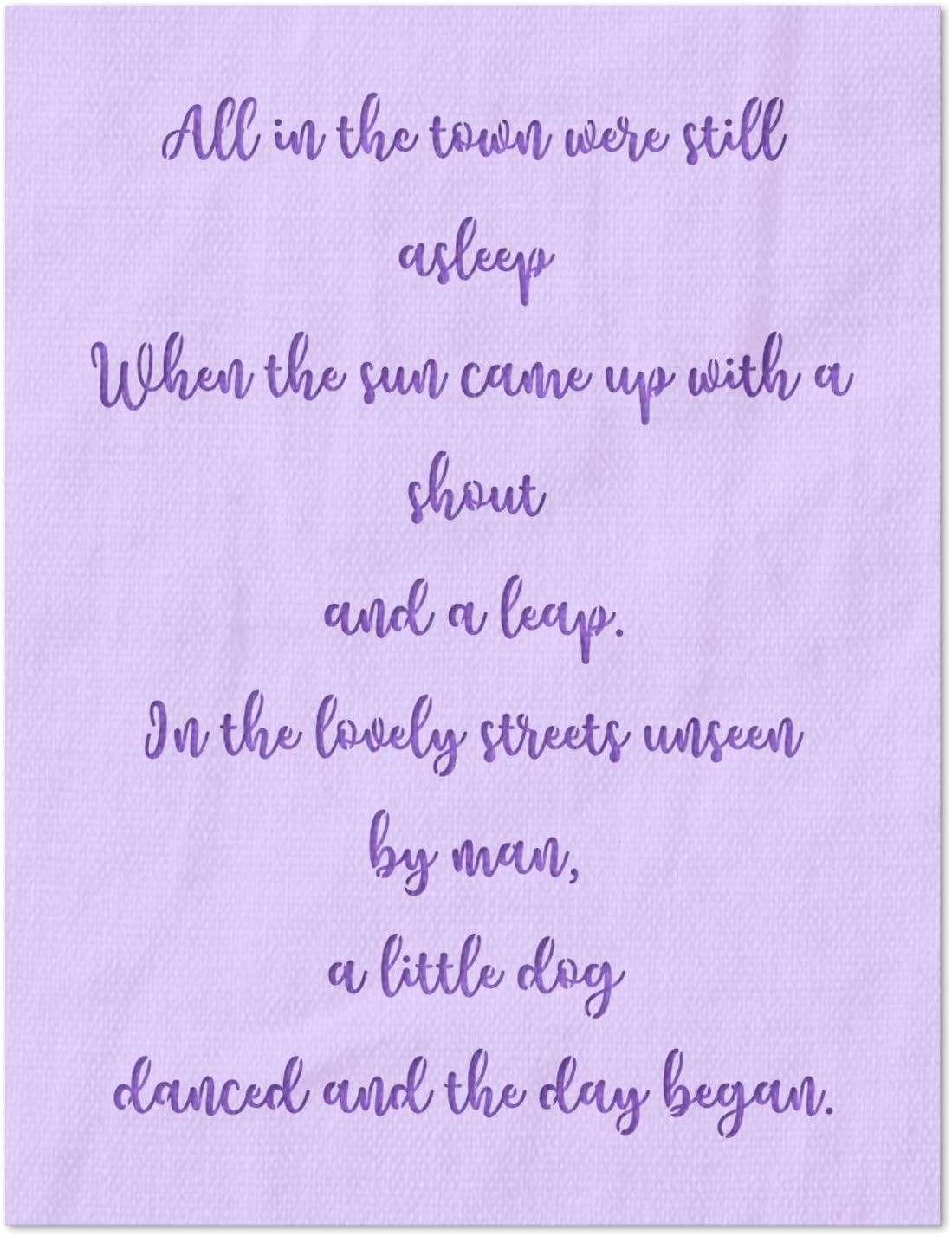 Stencil Stop The Little Dog's Day Rupert Brooke Poem Stencil - Reusable for DIY Projects, Painting, Drawing, Crafts - 14 Mil Mylar Plastic (13.13 x 18 inches)