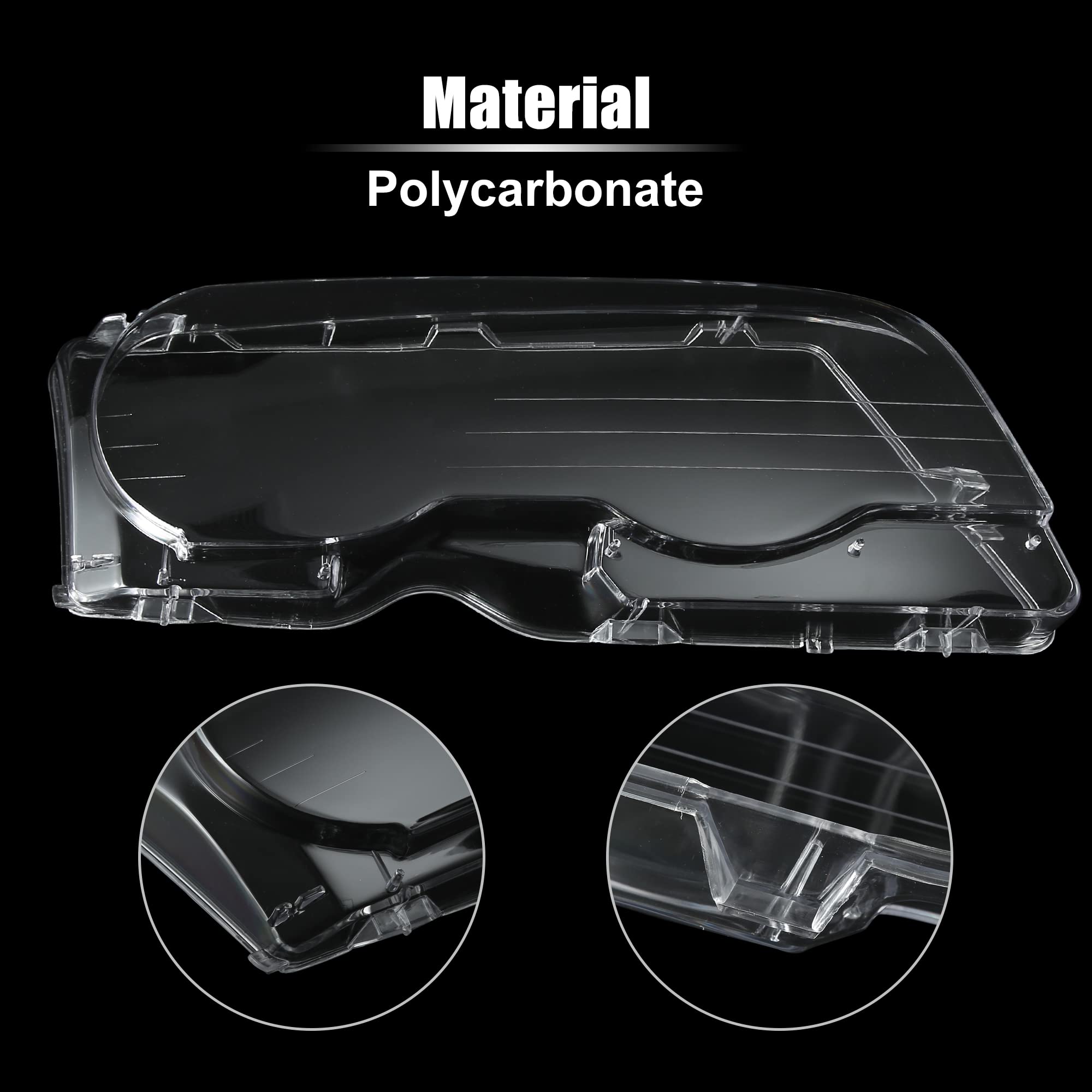Front Right Headlight Cover Lens For BMW E46 2Dr Coupe/Cabrio 00