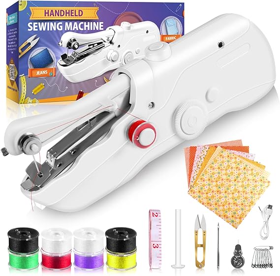 Handheld Sewing Machine, Hand Held Sewing Device Sewing Kit, Mini Portable Electric