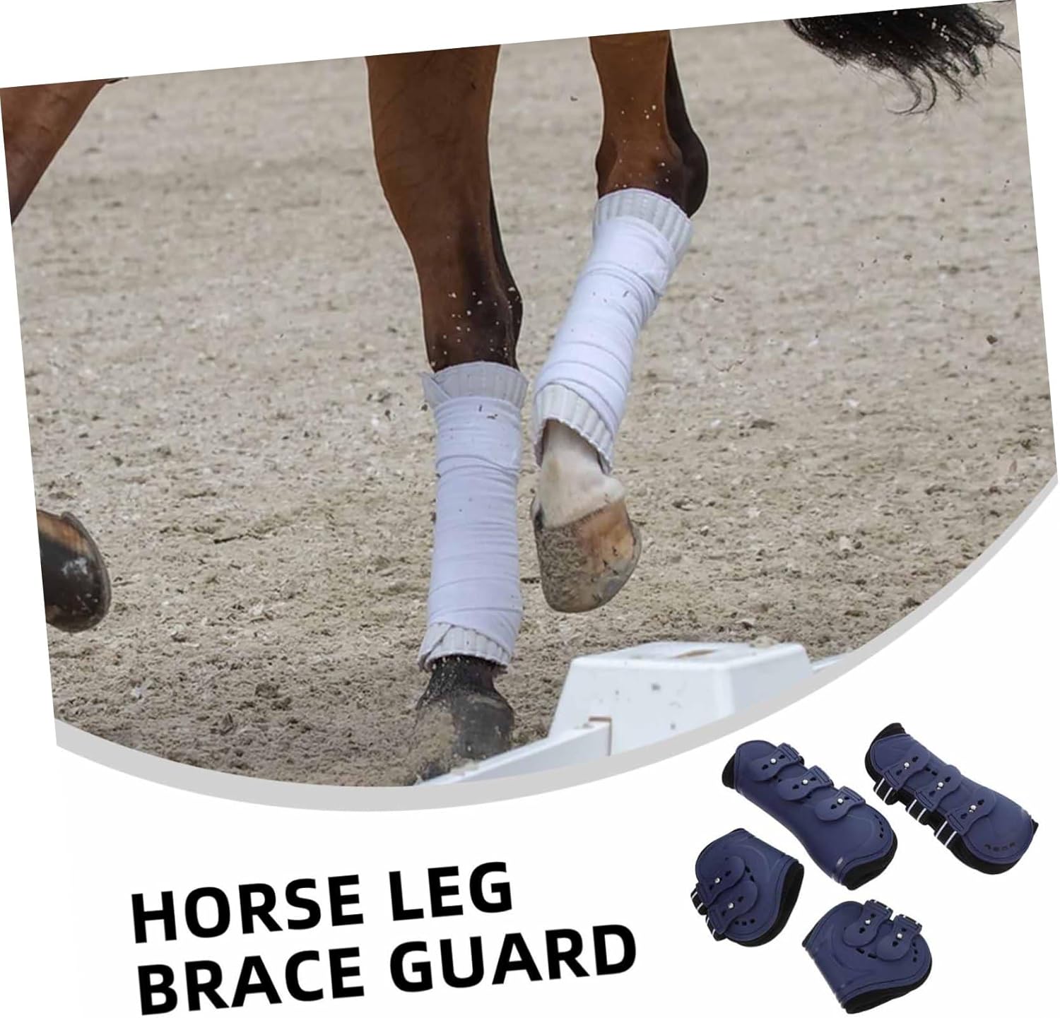 4pcs Adjustable Open Front Horse Leg Boots Breathable Equestrian Protective Tendon Sleeves for Jumping and Trail Riding Comfortable Neoprene Design