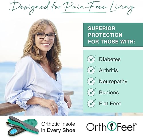 Miniatura 4 de Orthofeet Zapatos ortopédicos para mujer, para aliviar la fascitis plantar, para juanetes y fascitis plantar