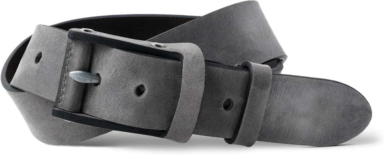 PEGAI Distressed Leather Belt for Men | Rustic Minimalist Handcrafted Leather Belt | Boone