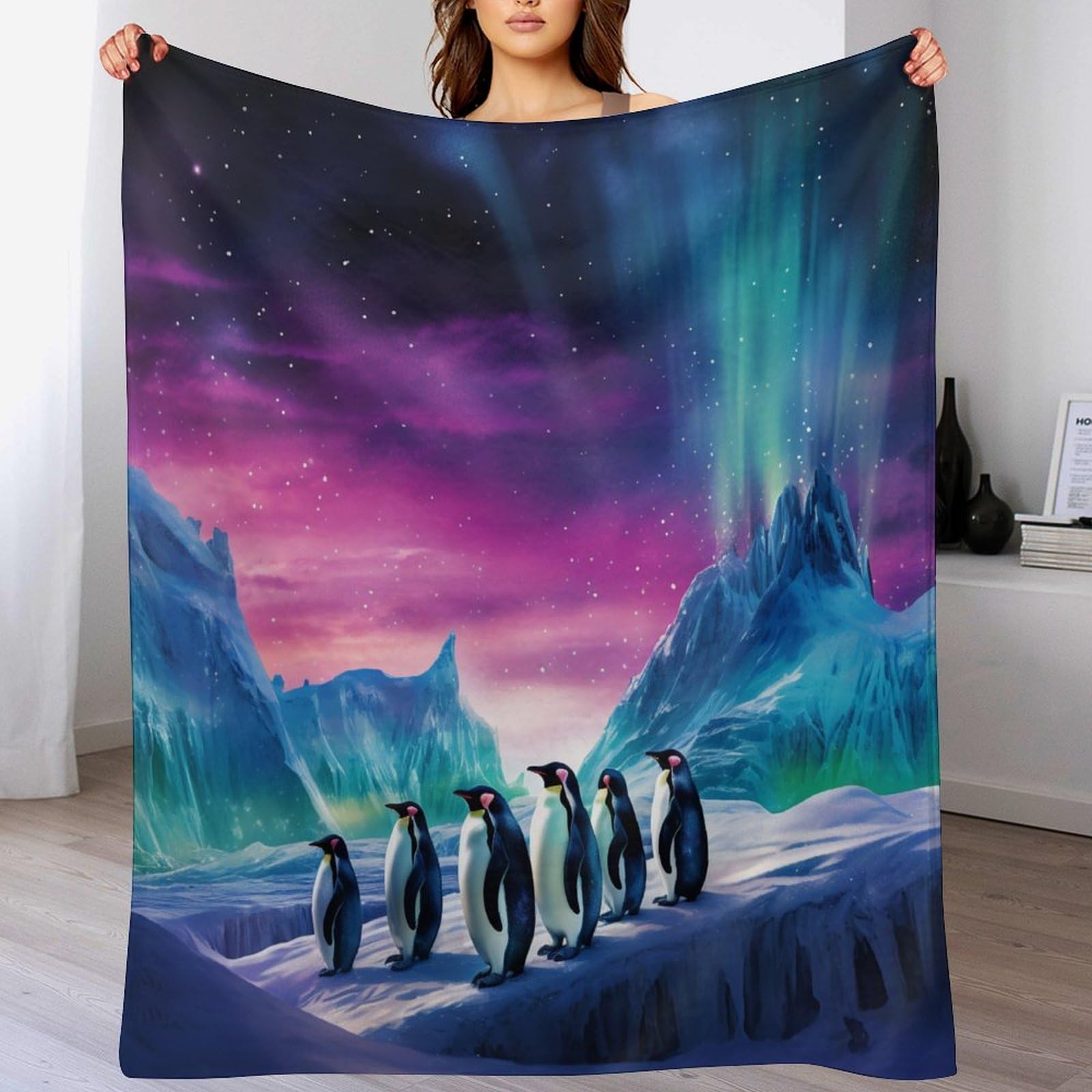 Couverture polaire douce contre le froid jeté de canapé flannel