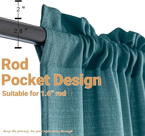 Miniatura 19 de Yancorp Khaki Kitchen Tier Curtains - 36 Inch Linen Textured Short Farmhouse Cafe Curtains for Small Windows in Bathroom or Laundry Room