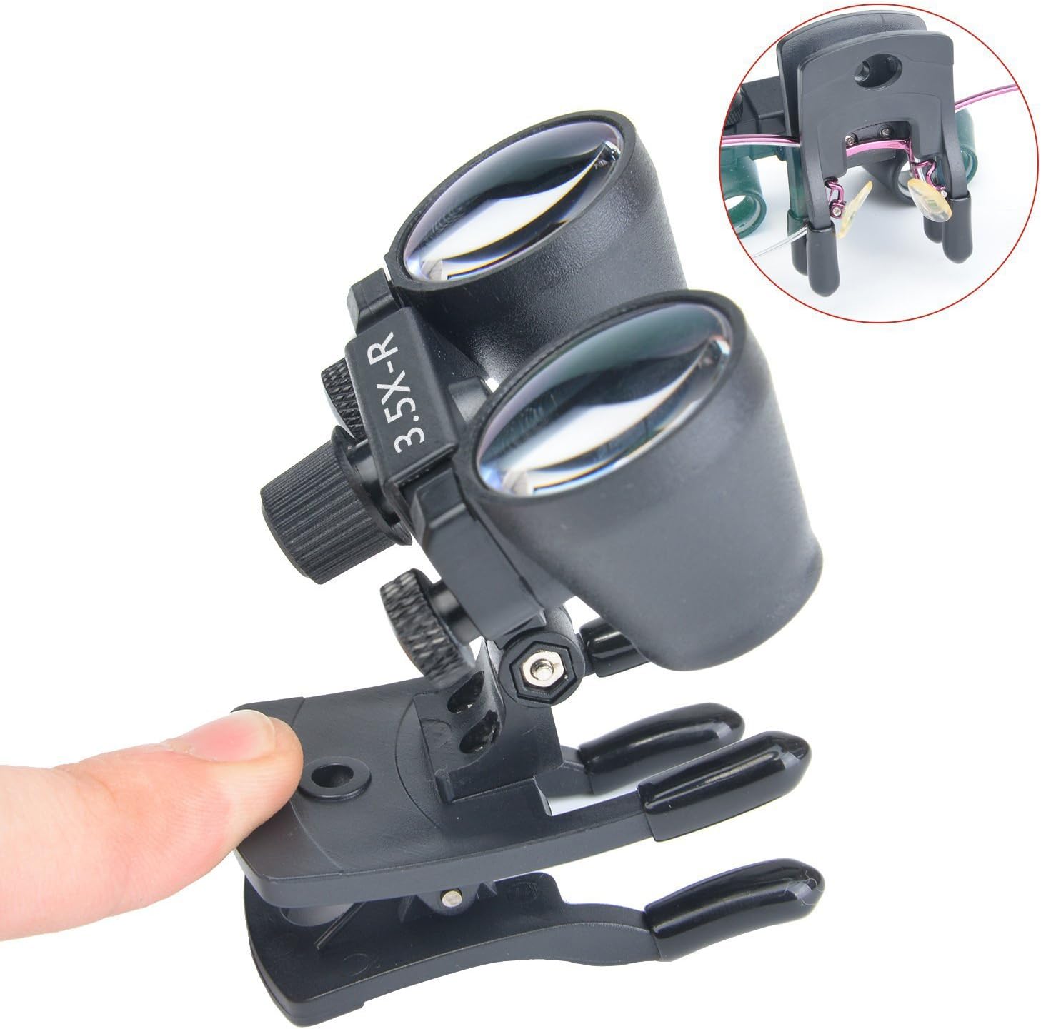 EustomA 3.5X Loupes Glasses Magnifier Clip on Style DY-110 3.5X-R