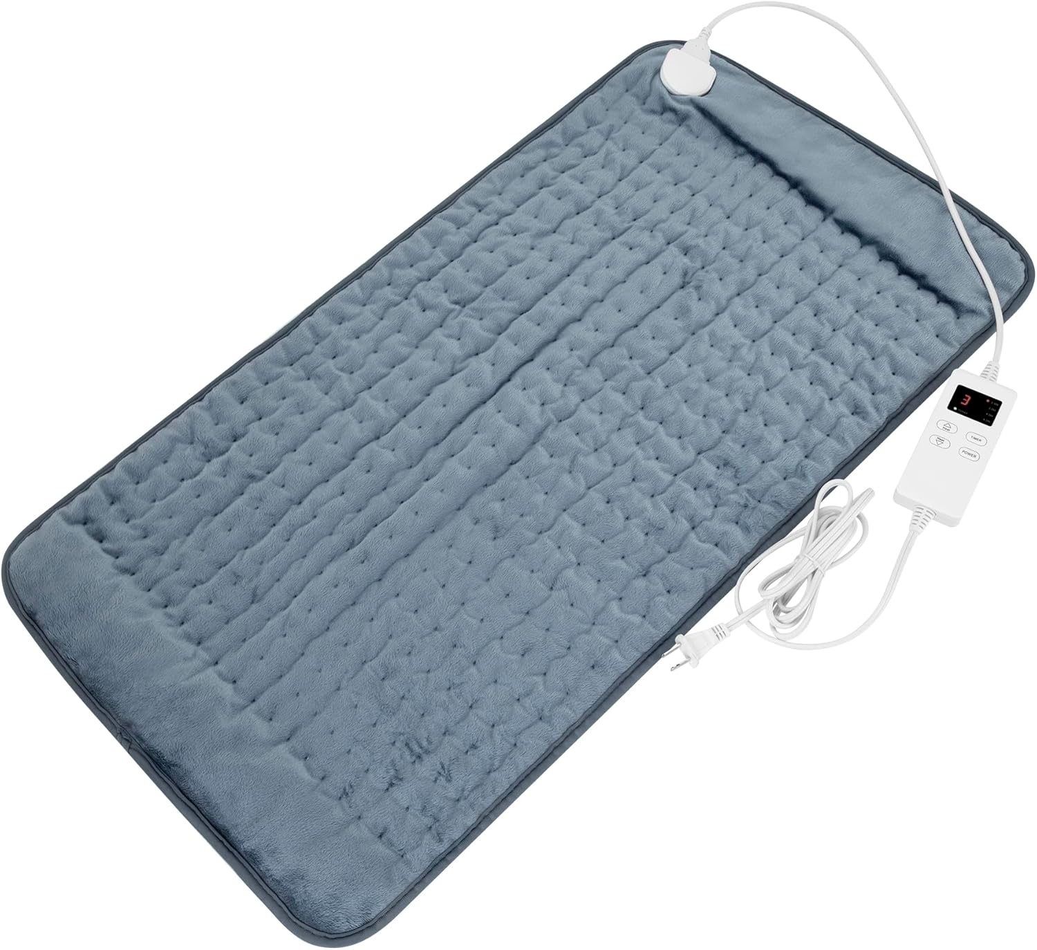 Heating Pad for Back Pain Relief, Heating Pads for Cramps with Auto Shut Off Large, 6 Heat Settings Electric Heat Pad for Neck and Shoulder, Iron Gray