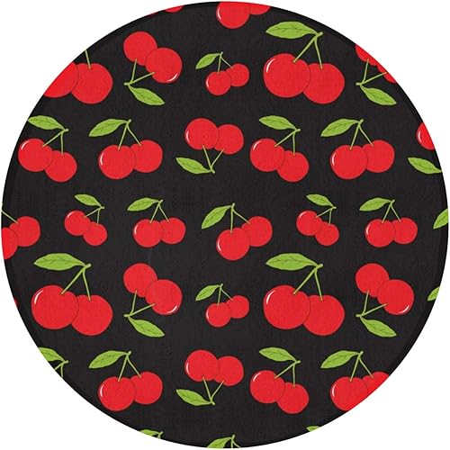 Vista 8 de KiuLoam Alfombra redonda antideslizante vintage con flores de Navidad, alfombra de piso de cocina, alfombra suave para silla, sala de estar