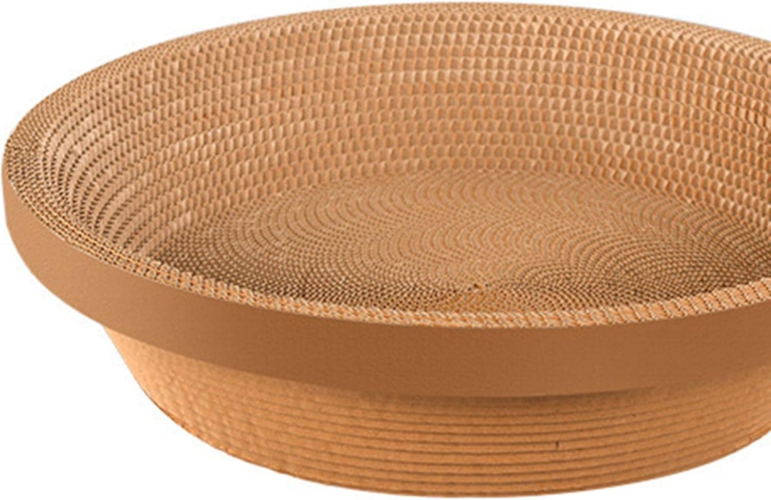 review Cat Scratcher Cardboard Furniture Protector Cat Scratch Pad Bowl Round Cat Scratching Board Corrugated for Carpets Active Center Training, Large no Stickers