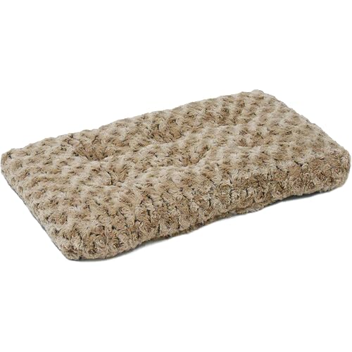 MidWest Homes for Pets XXS QuietTime Deluxe Mocha Ombré Swirl Plush Pet Bed, Machine Washable, Non-Skid Bottom, Soft Crate Mat for 18-inch Crates