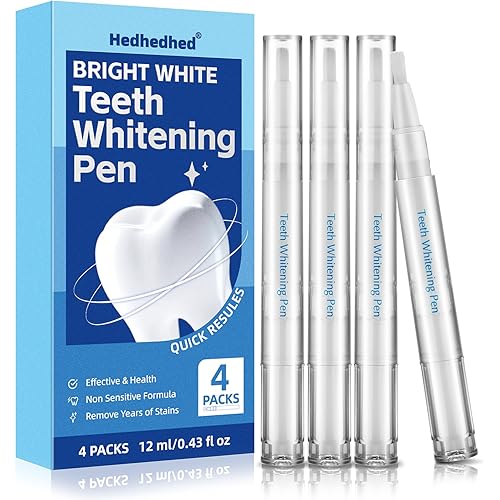 KTSAY Teeth Whitening Pen - Professionally Stain Removal Teeth Whitening Gel Formula, No Sensitivity Effective Teeth Whitener, Mint (0.11 Fl Oz (Pack of 4))
