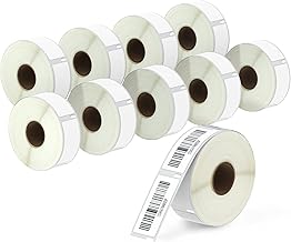 BETCKEY - 10 Rolls 11352 Labels Compatible with DYMO S0722520, 25 mm x 54 mm, 5000 Large Use Return Labels for LabelWriter 450 4XL NOT for 550 or 5XL