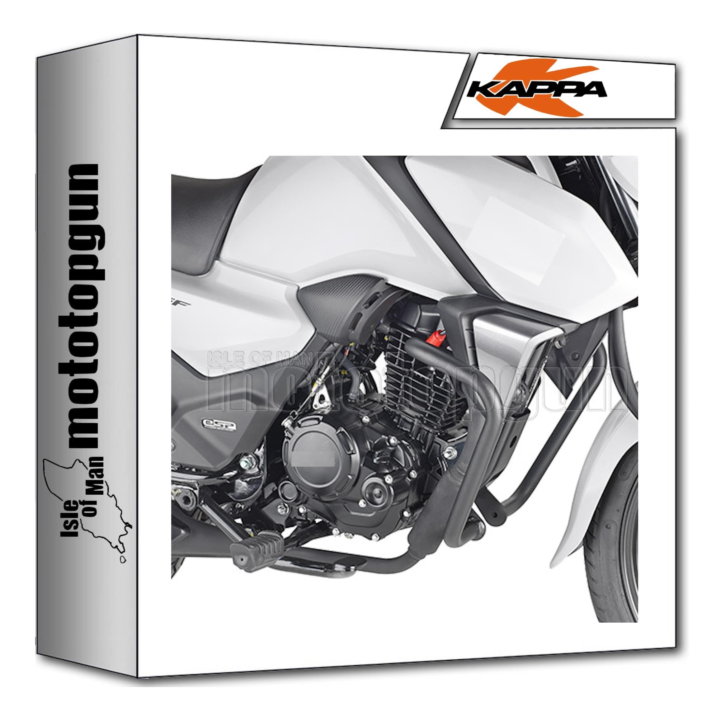 kappa kn1184 defensas motor negro compatible con honda cb 125f 2021 2022 2023 mototopgun