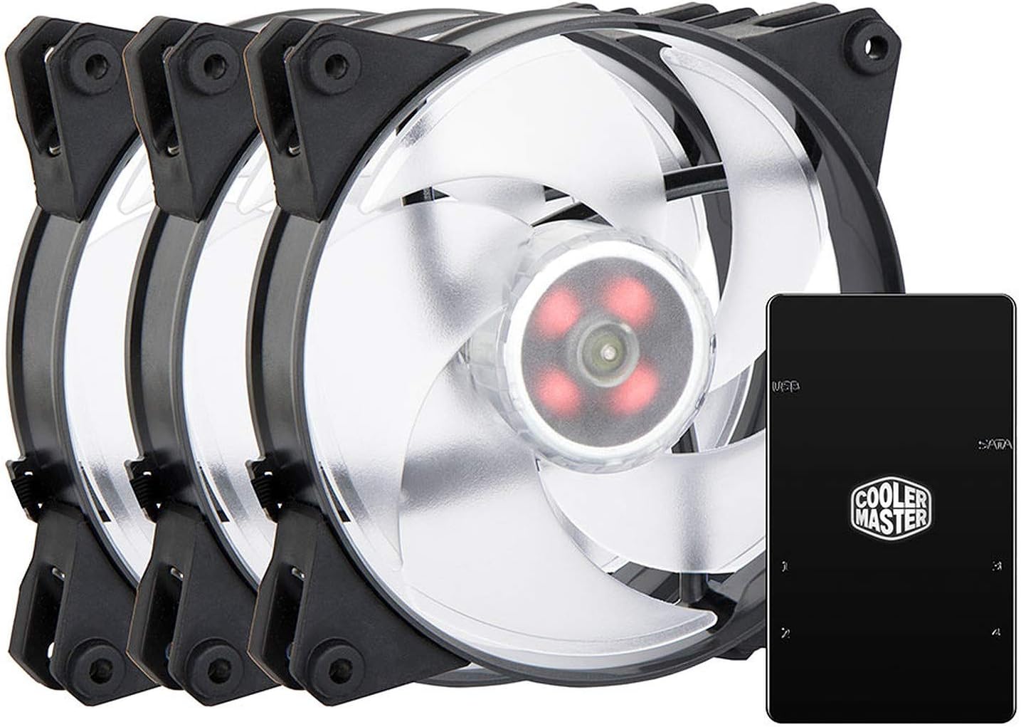 Cooler Master MasterFan Pro 140 AP RGB Kit components