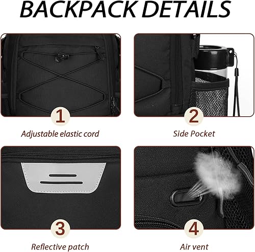 Miniatura 4 de LARIPOP Basketball Bag,Basketball Backpack with Shoe Compartment and Ball Holder,Sport Bags for Soccer,Volleyball,Gym,Travel