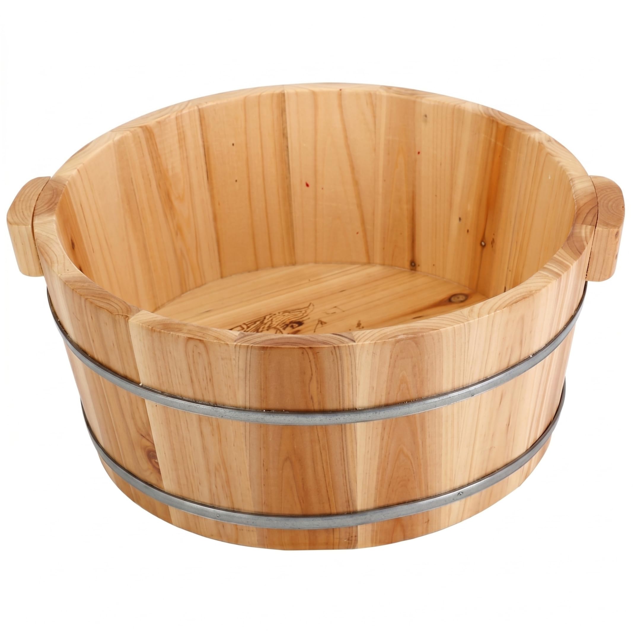 Secchio per immersione dei piedi, secchio per immersione dei piedi in legno e vasca da bagno per sauna domestica | Vasca in legno naturale, design confortevole, ideale per il relax in spa e sauna casa