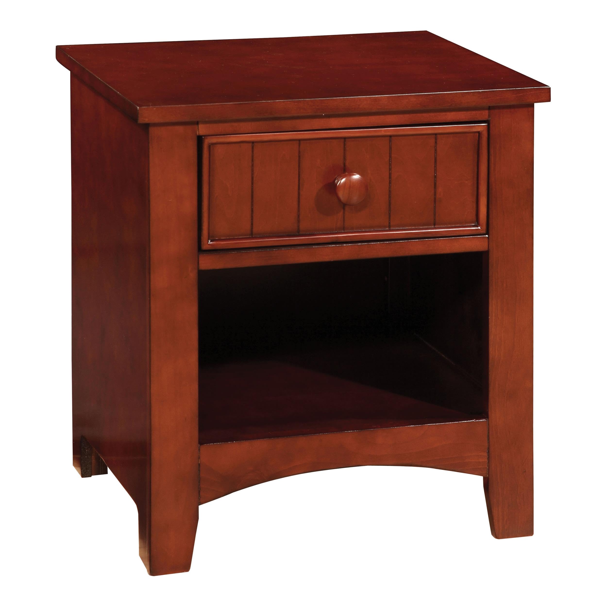 Furniture of AmericaMax 1-Drawer Nightstand, Cherry